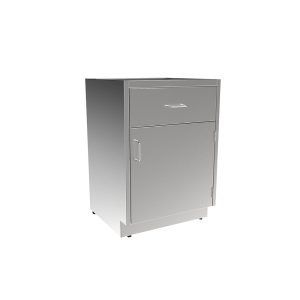 SBC3524-A-RH Stainless Steel Standing Height Base Cabinet w/1 Drawer, 1 Door