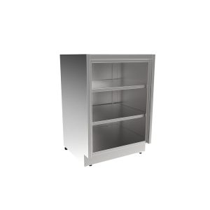 SBC3524-OF Stainless Steel Standing Height Base Cabinet, Open Face