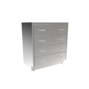 SBC3530-4DW Stainless Steel Standing Height Base Cabinet w/4 Drawer