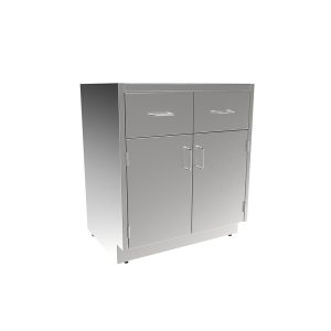 SBC3530-A Stainless Steel Standing Height Base Cabinet w/2 Drawer, 2 Door