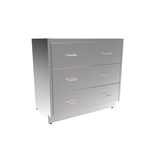 SBC3536-3DW Stainless Steel Standing Height Base Cabinet w/3 Drawer