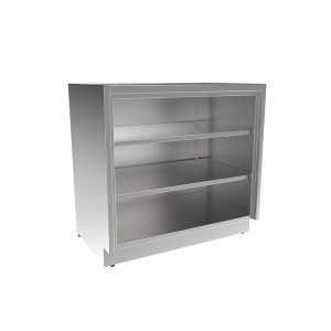 SBC3536-OF Stainless Steel Standing Height Base Cabinet, Open Face