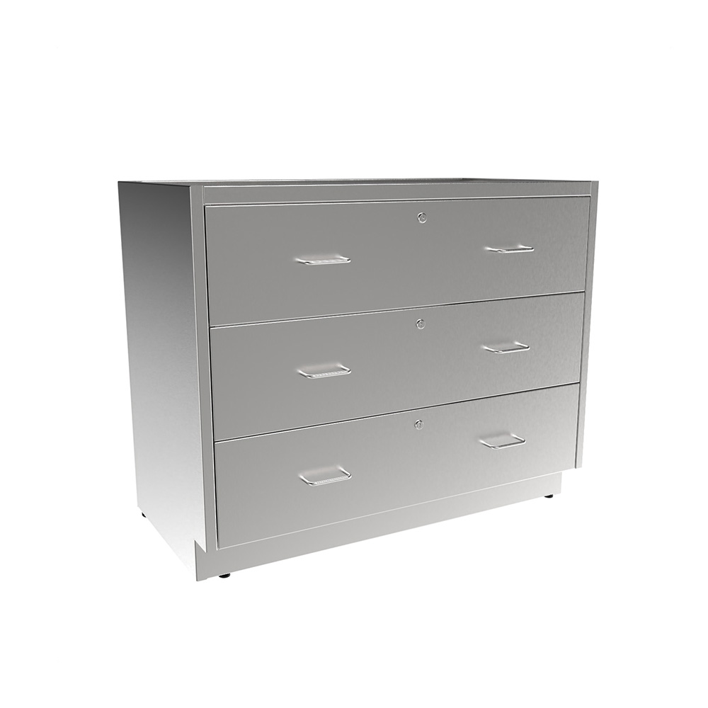 SBC3542-3DW Stainless Steel Standing Height Base Cabinet w/3 Drawer - Image 2