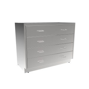 SBC3542-4DW Stainless Steel Standing Height Base Cabinet w/4 Drawer