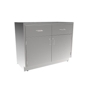 SBC3542-A Stainless Steel Standing Height Base Cabinet w/2 Drawer, 2 Door
