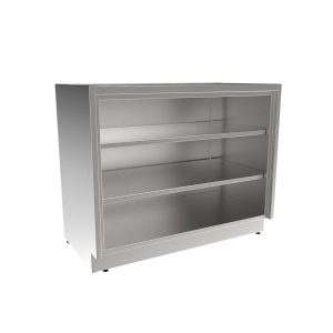 SBC3542-OF Stainless Steel Standing Height Base Cabinet, Open Face