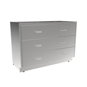SBC3548-3DW Stainless Steel Standing Height Base Cabinet w/3 Drawer
