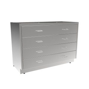 SBC3548-4DW Stainless Steel Standing Height Base Cabinet w/4 Drawer