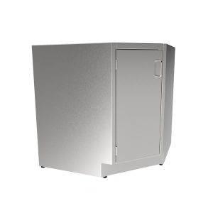 SBCC35-LH Stainless Steel Standing Height Corner Base Cabinet