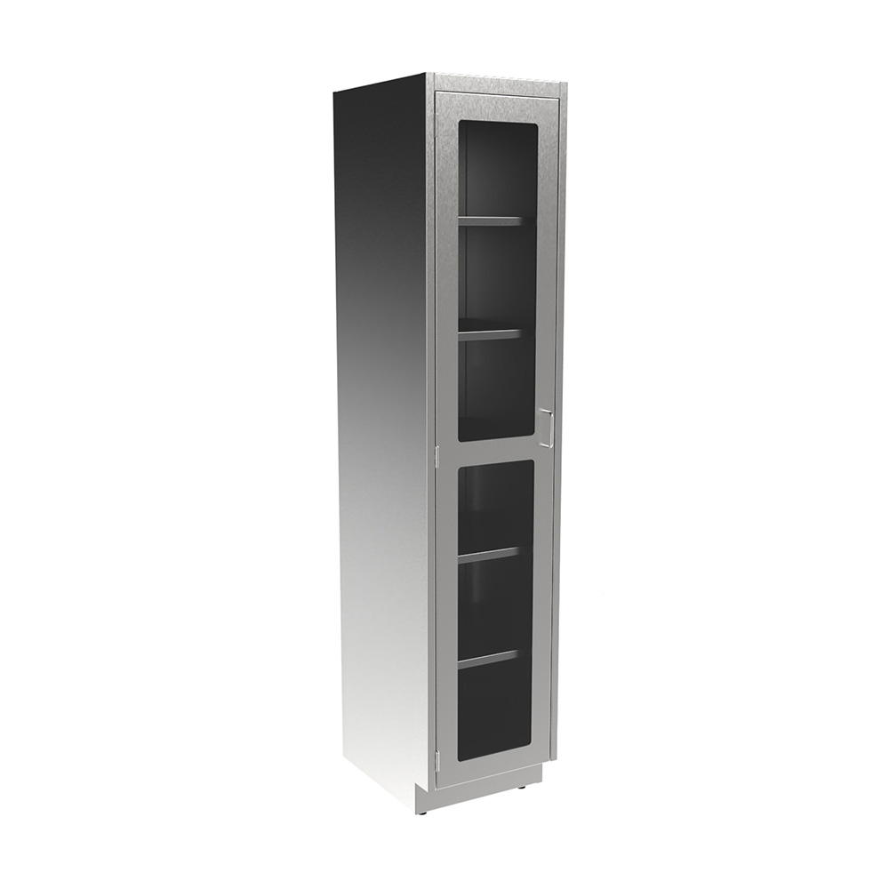 SFC8418-GD-LH Stainless Steel Glass Door Tall Cabinet