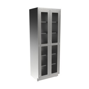 SFC8430-GD Stainless Steel Glass Door Tall Cabinet