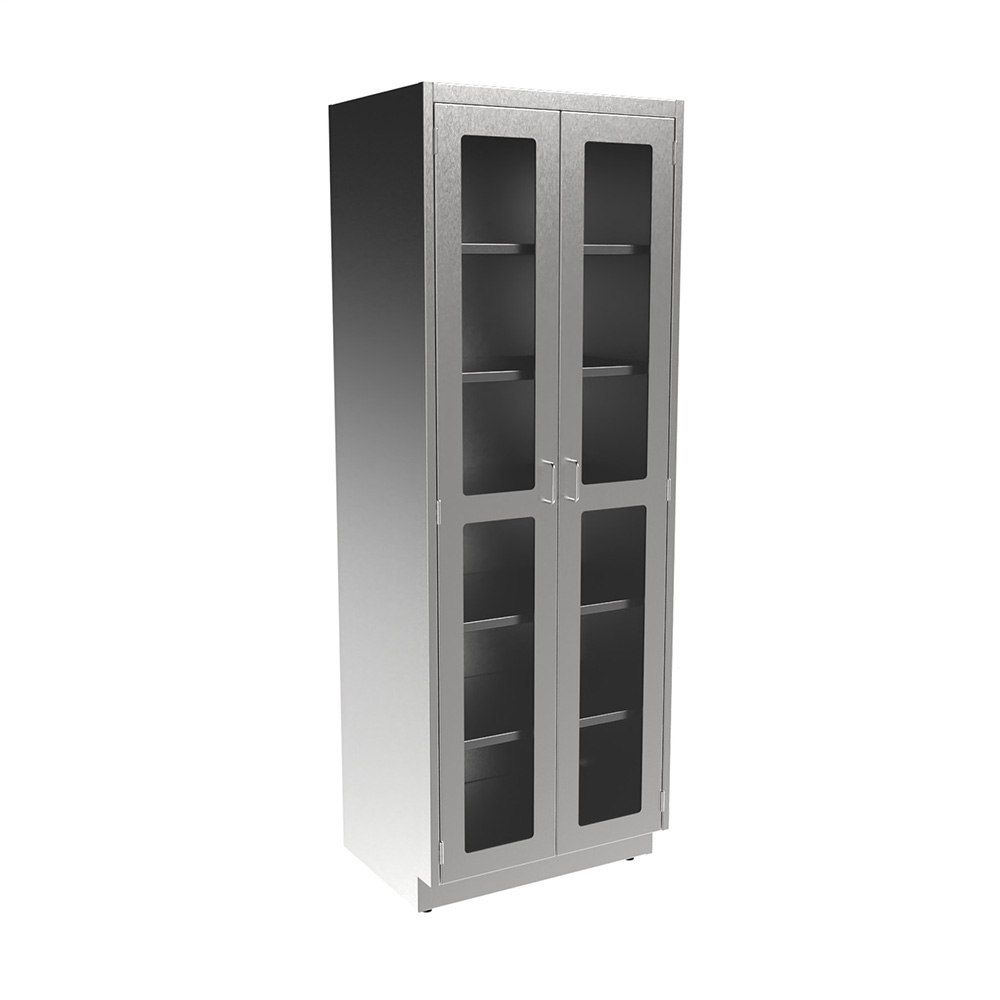 SFC8430-GD Stainless Steel Glass Door Tall Cabinet