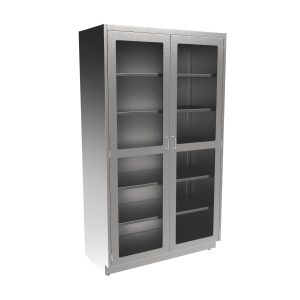SFC8448-GD Stainless Steel Glass Door Tall Cabinet