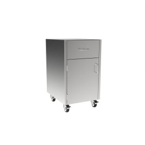 SMC3218-A-LH Stainless Steel ADA Height Mobile Cabinet w/1 Drawer, 1 Door
