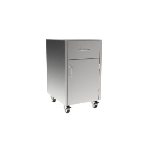 SMC3218-A-RH Stainless Steel ADA Height Mobile Cabinet w/1 Drawer, 1 Door