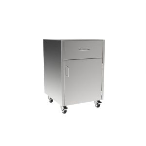 SMC3221-A-RH Stainless Steel ADA Height Mobile Cabinet w/1 Drawer, 1 Door