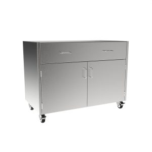 SMC3242-B Stainless Steel ADA Height Mobile Cabinet w/1 Drawer, 2 Door