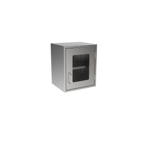SWC1815-GD-RH Stainless Steel Framed Glass Door Wall Cabinet