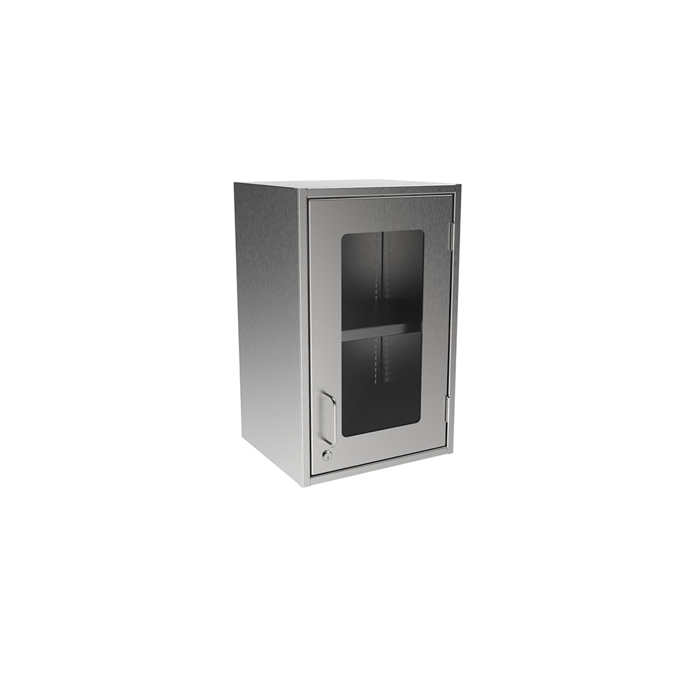 SWC2415-GD-RH Stainless Steel Framed Glass Door Wall Cabinet - Image 2