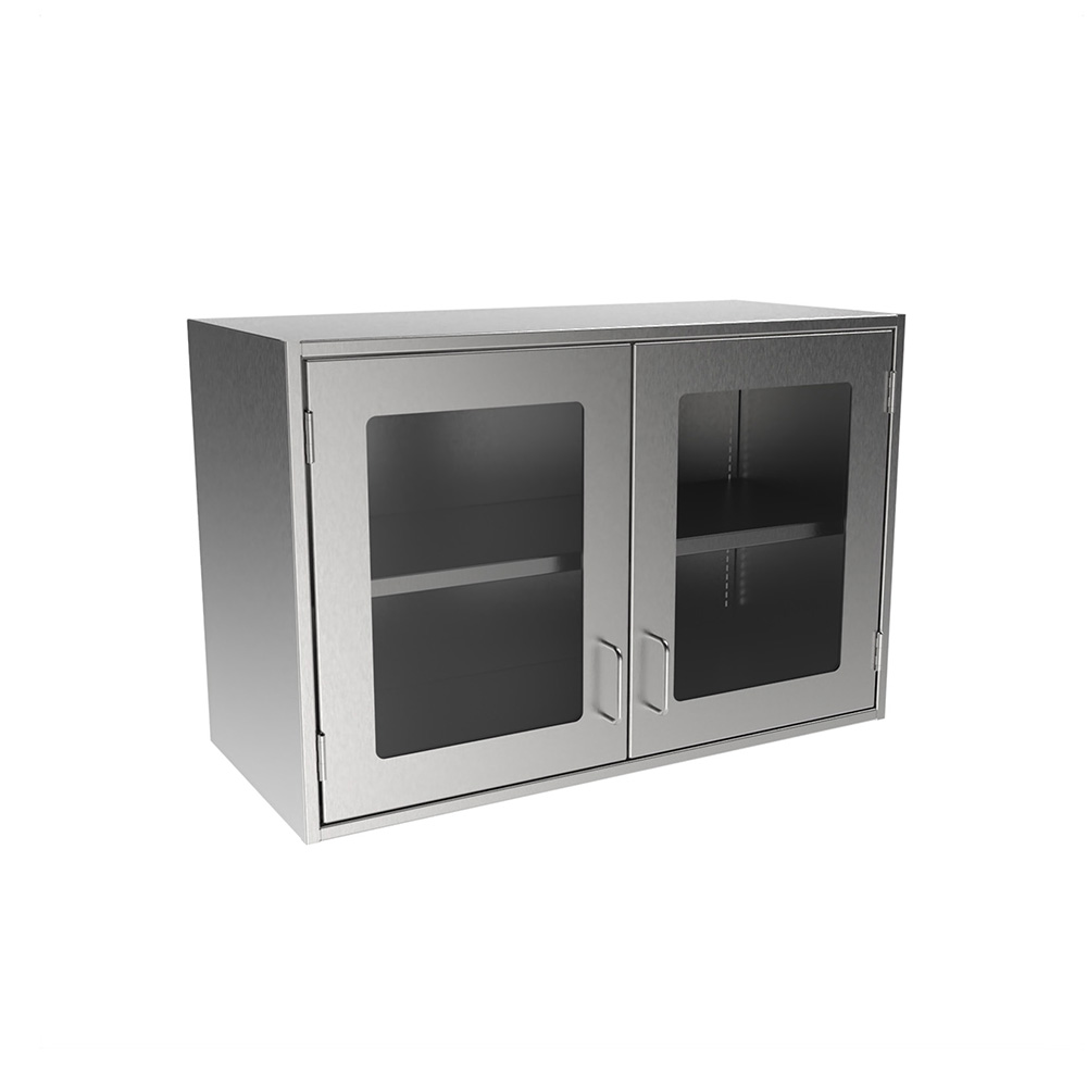SWC2436-GD Stainless Steel Framed Glass Door Wall Cabinet - Inter