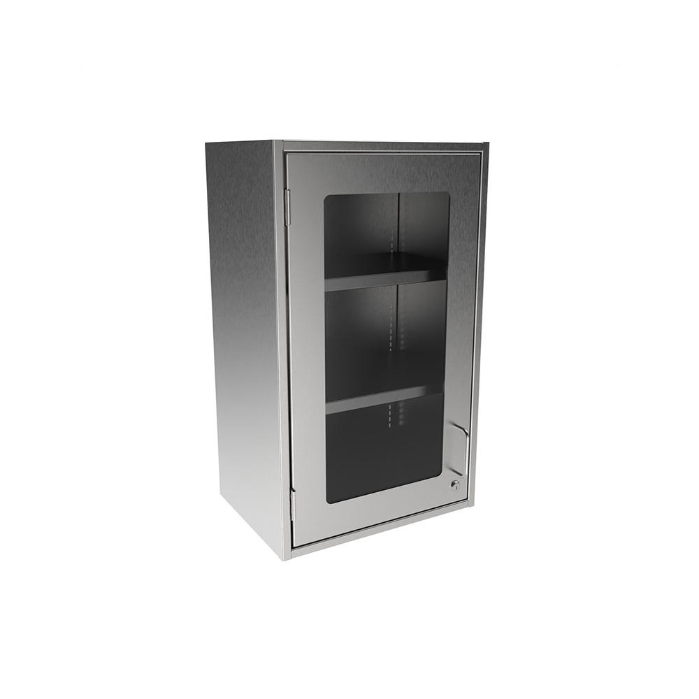 SWC3018-GD-LH Stainless Steel Framed Glass Door Wall Cabinet - Image 2