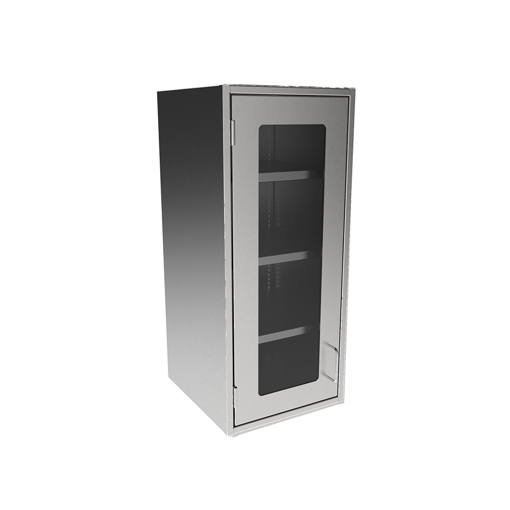 SWC3615-GD-LH Stainless Steel Framed Glass Door Wall Cabinet - Image 3