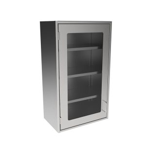 SWC3621-GD-LH Stainless Steel Framed Glass Door Wall Cabinet