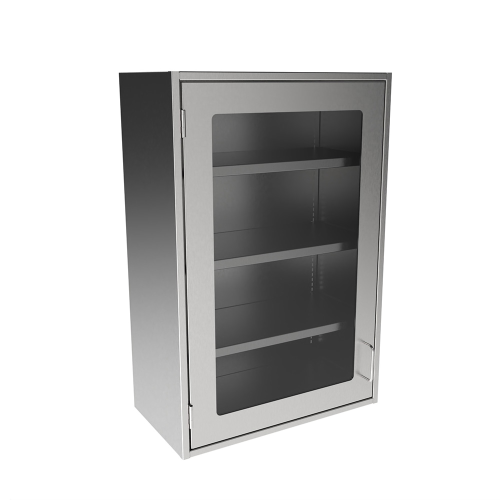 SWC3624-GD-LH Stainless Steel Framed Glass Door Wall Cabinet