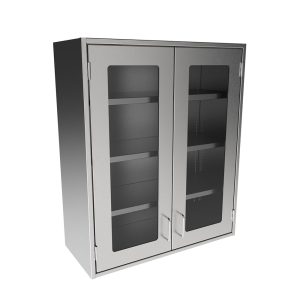 SWC3630-GD Stainless Steel Framed Glass Door Wall Cabinet