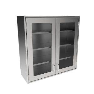 SWC3636-GD Stainless Steel Framed Glass Door Wall Cabinet