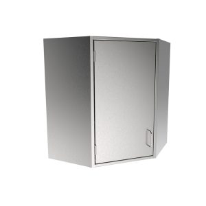 SWCC24-LH Stainless Steel Solid Door Corner Wall Cabinet