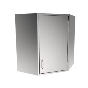 SWCC30-RH Stainless Steel Solid Door Corner Wall Cabinet